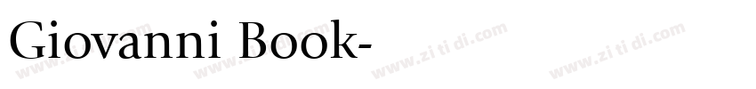 Giovanni Book字体转换
